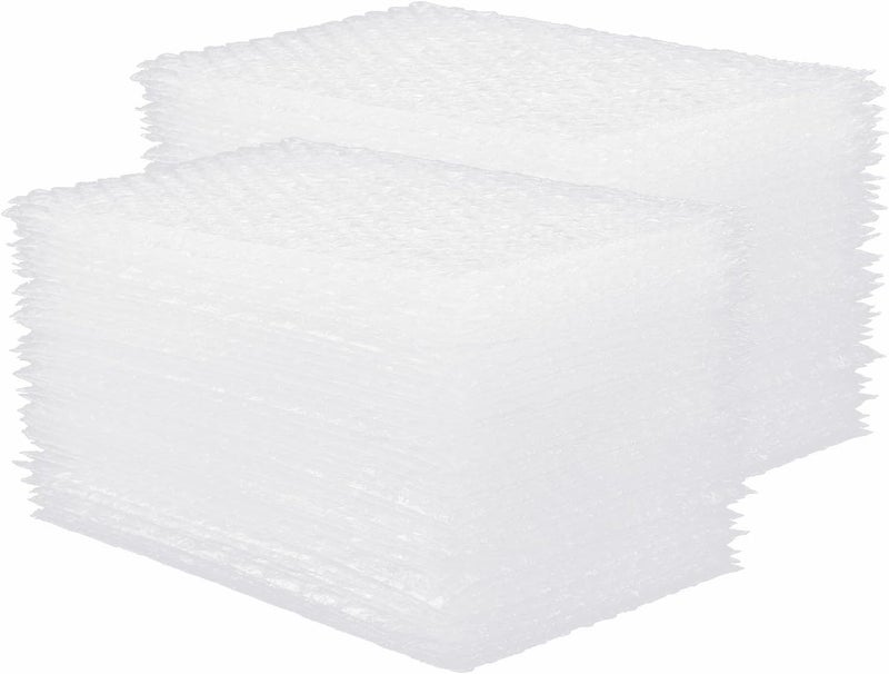 XHMAXE 100pcs Bubble Pouches Wrap, 6'' x10'' Clear Bubble Pouch Bags for Fragile, Double Walled Moving Supplies Bubble Out Bags for Storage Wrapping, Dishes China Plates, Shipping and Packing - Image 1